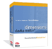 DavkaWriter Dimensions box